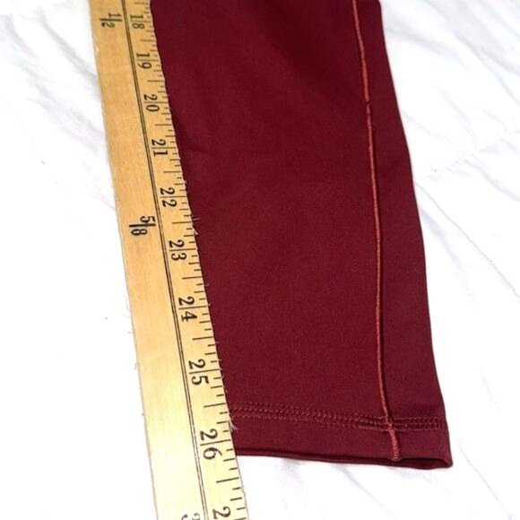 Adidas Womens High-Rise Maroon Climalite Leggings Size F - Picture 9 of 9